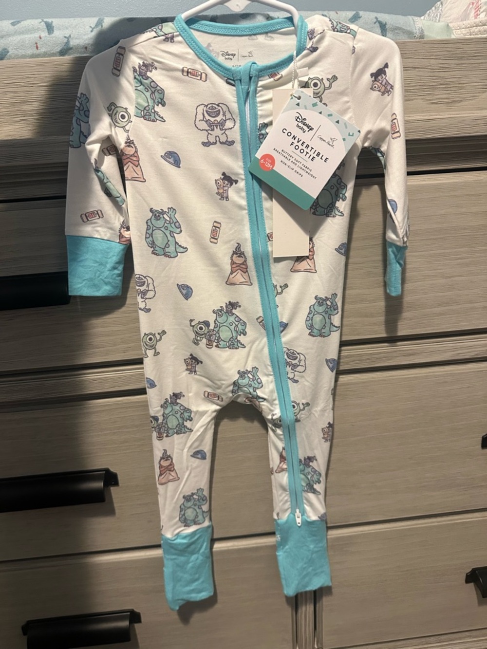 NWT 6-12 Copper Pearl Disney Monsters, Inc. Convertible Zippy